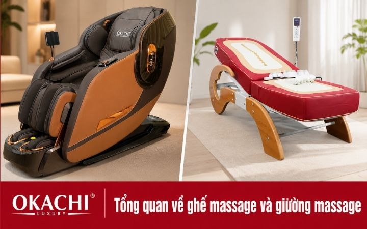 tổng quan về ghế massage và giường massage