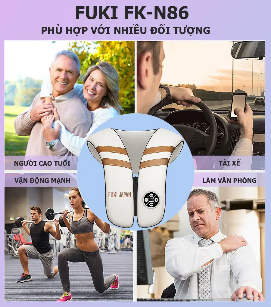 Máy massage đấm vai lưng cổ FUKI JAPAN FK-N86