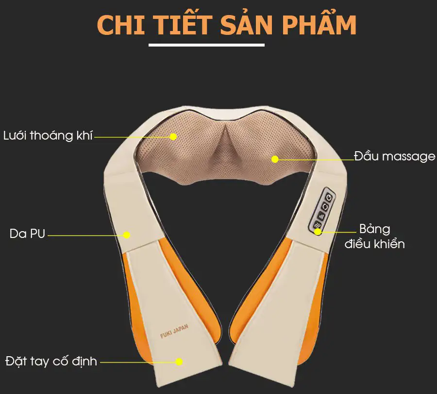 Máy massage vai lưng cổ Shiatsu FUKI FK-N89