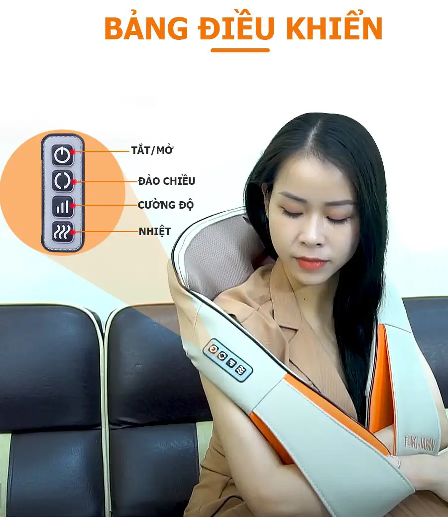Máy massage vai lưng cổ Shiatsu FUKI FK-N89