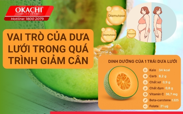 Vai trò của dưa lưới trong quá trình giảm cân