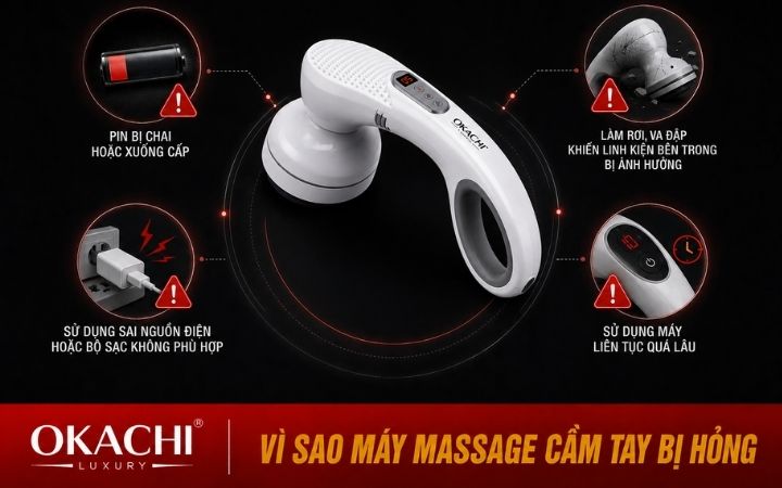 Vì sao máy massage cầm tay bị hỏng