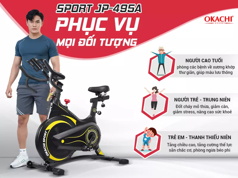 Xe đạp tập thể dục OKACHI SPORT JP-495A
