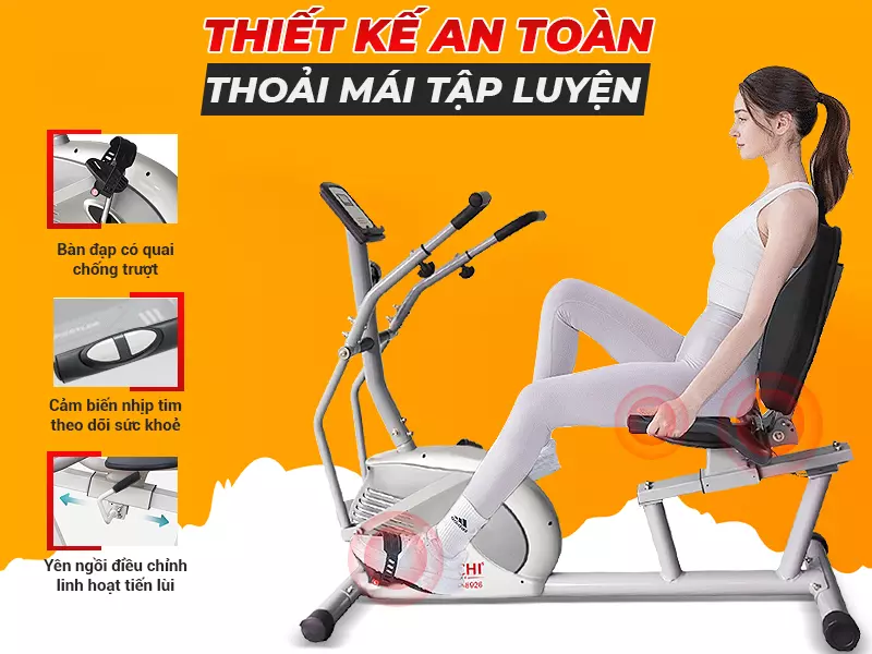 Xe đạp tập thể dục người cao tuổi OKACHI PHYSIO JP-8926
