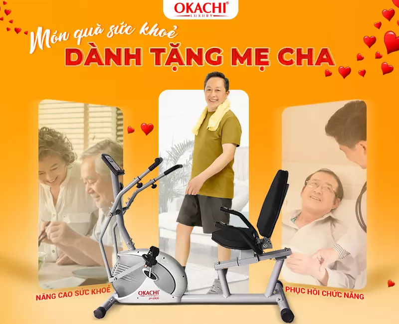 Xe đạp tập thể dục người cao tuổi OKACHI PHYSIO JP-8926