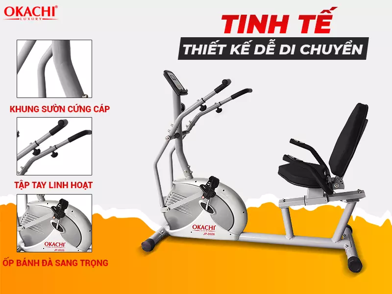 Xe đạp tập thể dục người cao tuổi OKACHI PHYSIO JP-8926