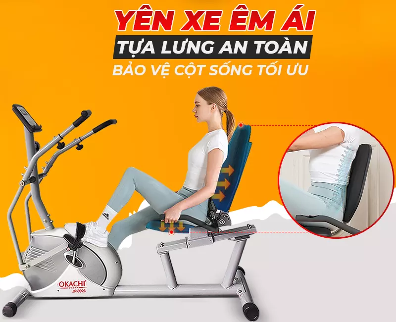 Xe đạp tập thể dục người cao tuổi OKACHI PHYSIO JP-8926