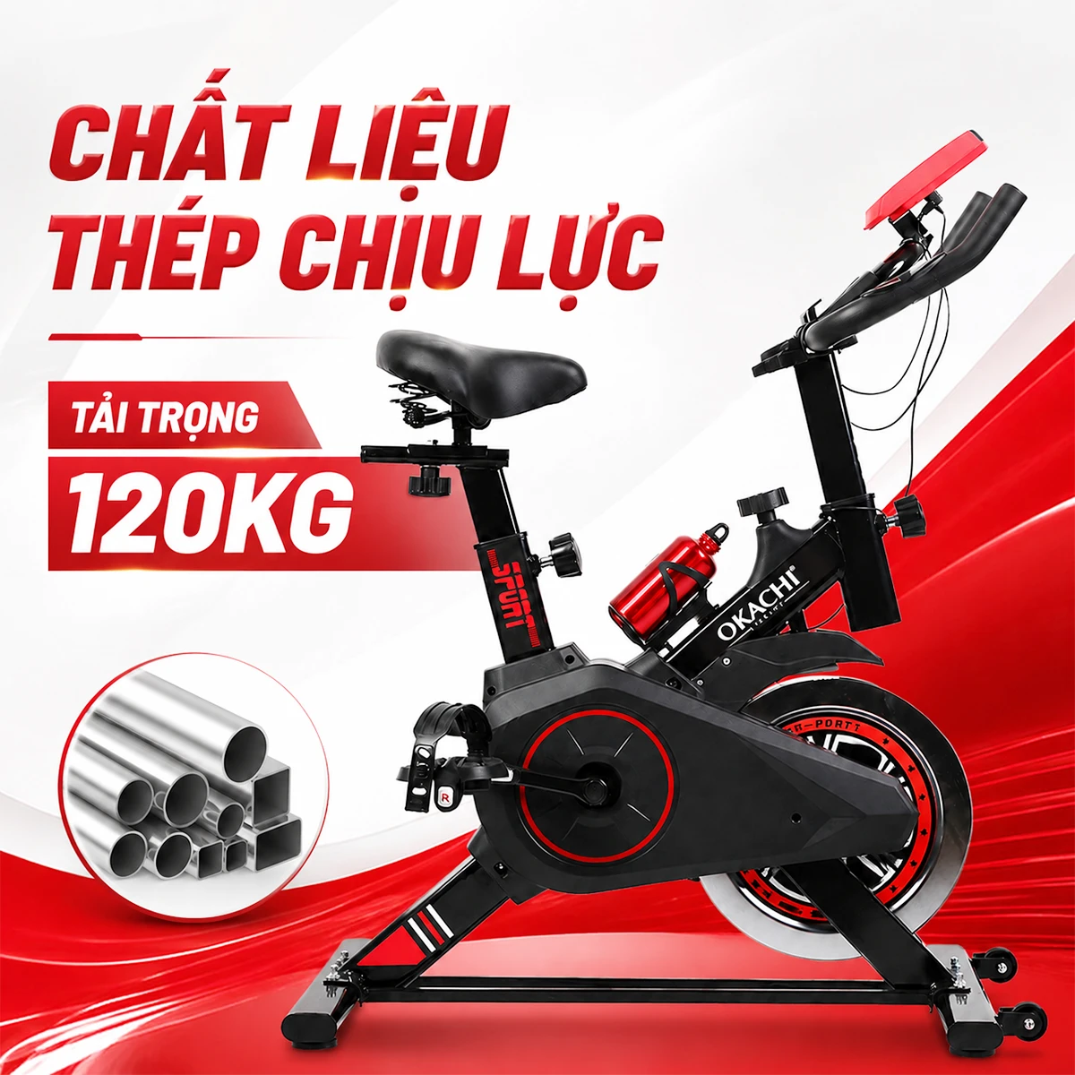 Xe đạp tập OKACHI JP-380A thép chịu lực