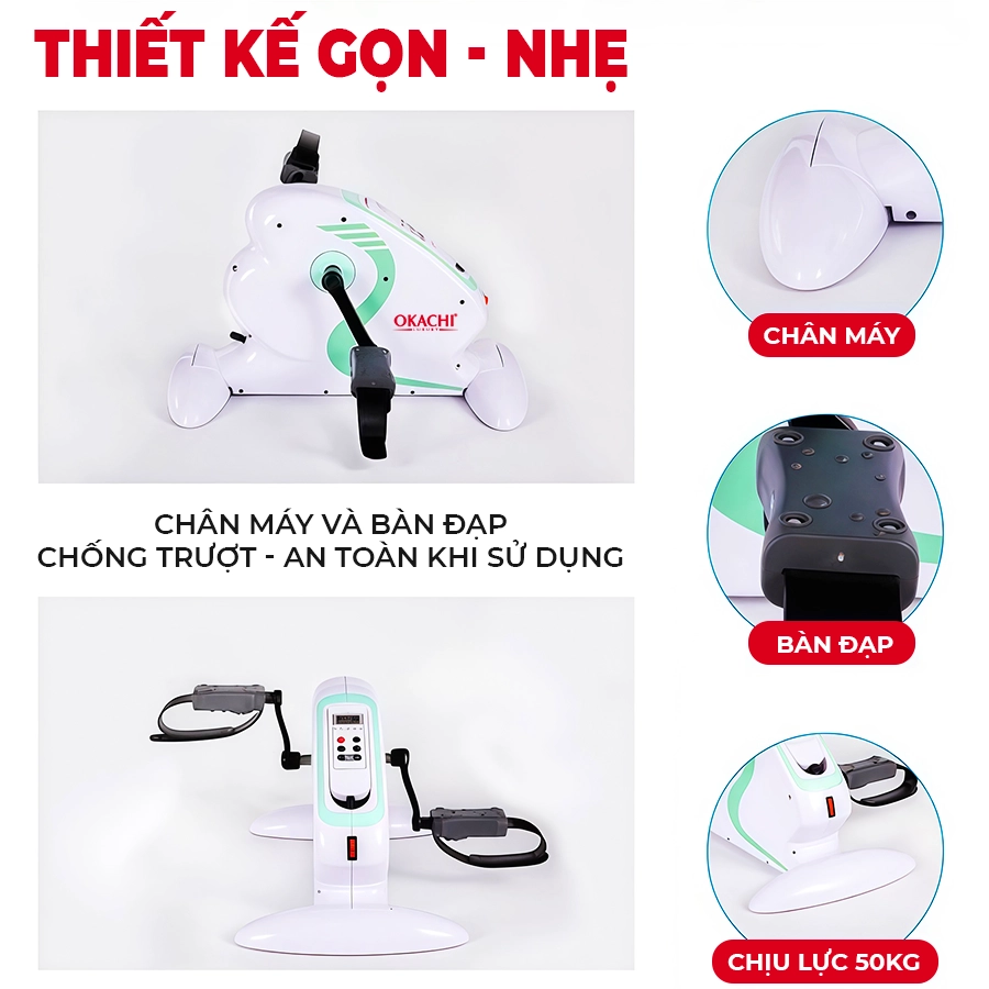 Máy tập xe đạp phục hồi chức năng OKACHI JP-410