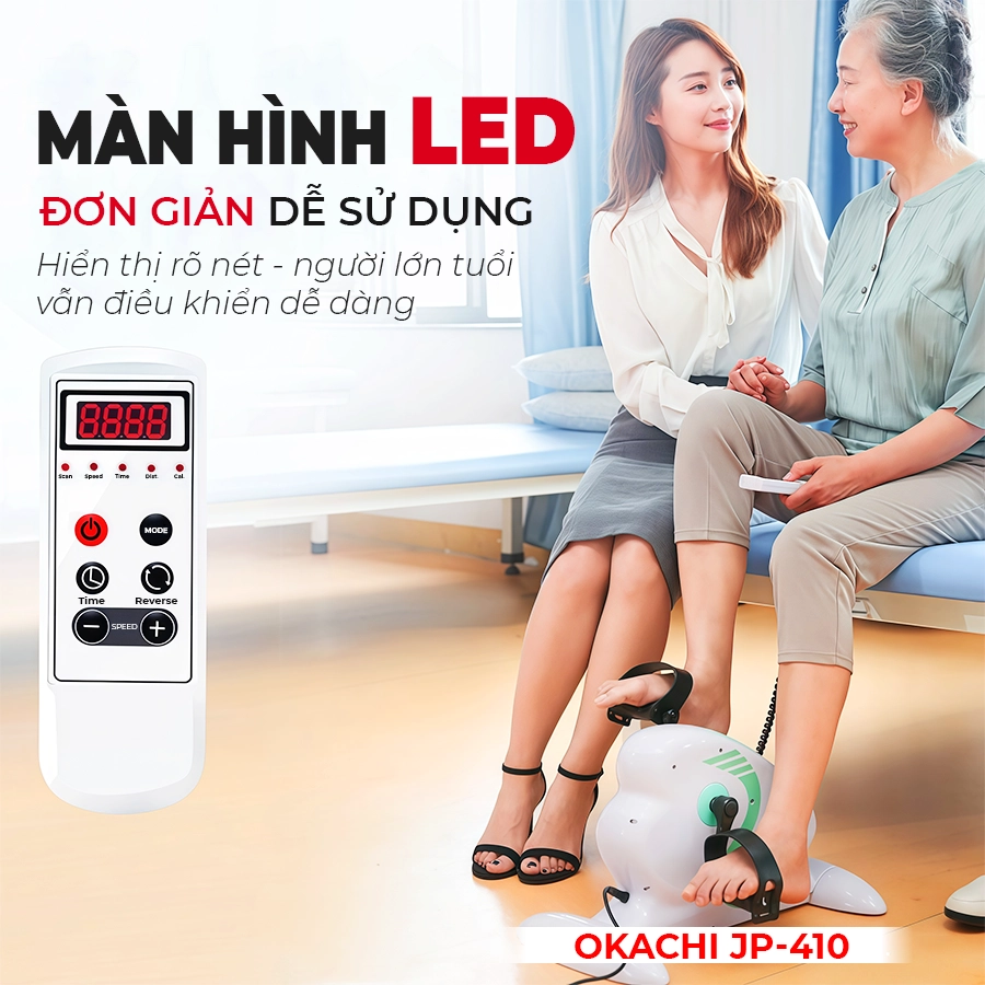 Máy tập xe đạp phục hồi chức năng OKACHI JP-410
