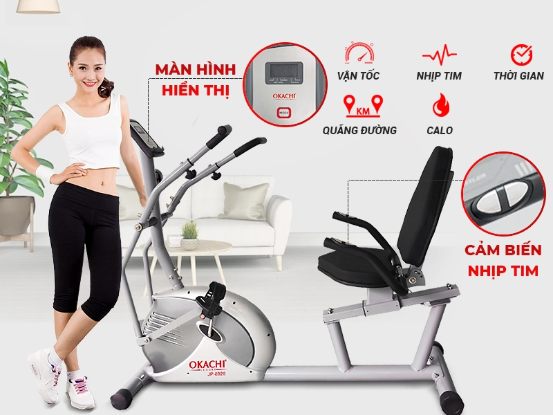 Xe đạp tập thể dục người cao tuổi OKACHI PHYSIO JP-8926
