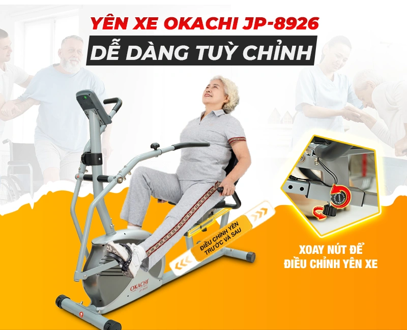 Xe đạp tập thể dục người cao tuổi OKACHI PHYSIO JP-8926