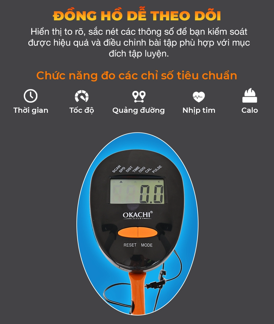 Xe đạp tập thể dục OKACHI SPORT JP-K9 (cao cấp)