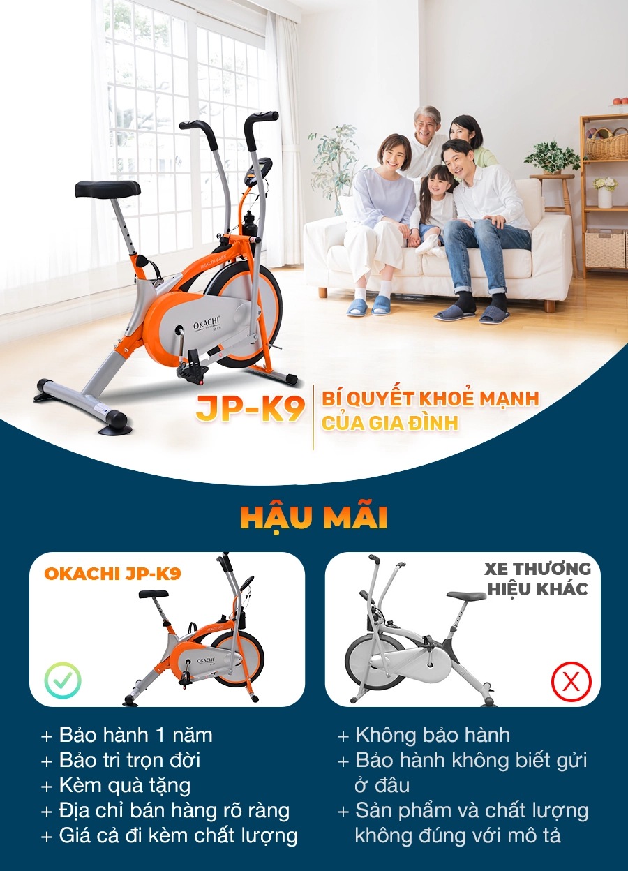 Xe đạp tập thể dục OKACHI SPORT JP-K9 (cao cấp)