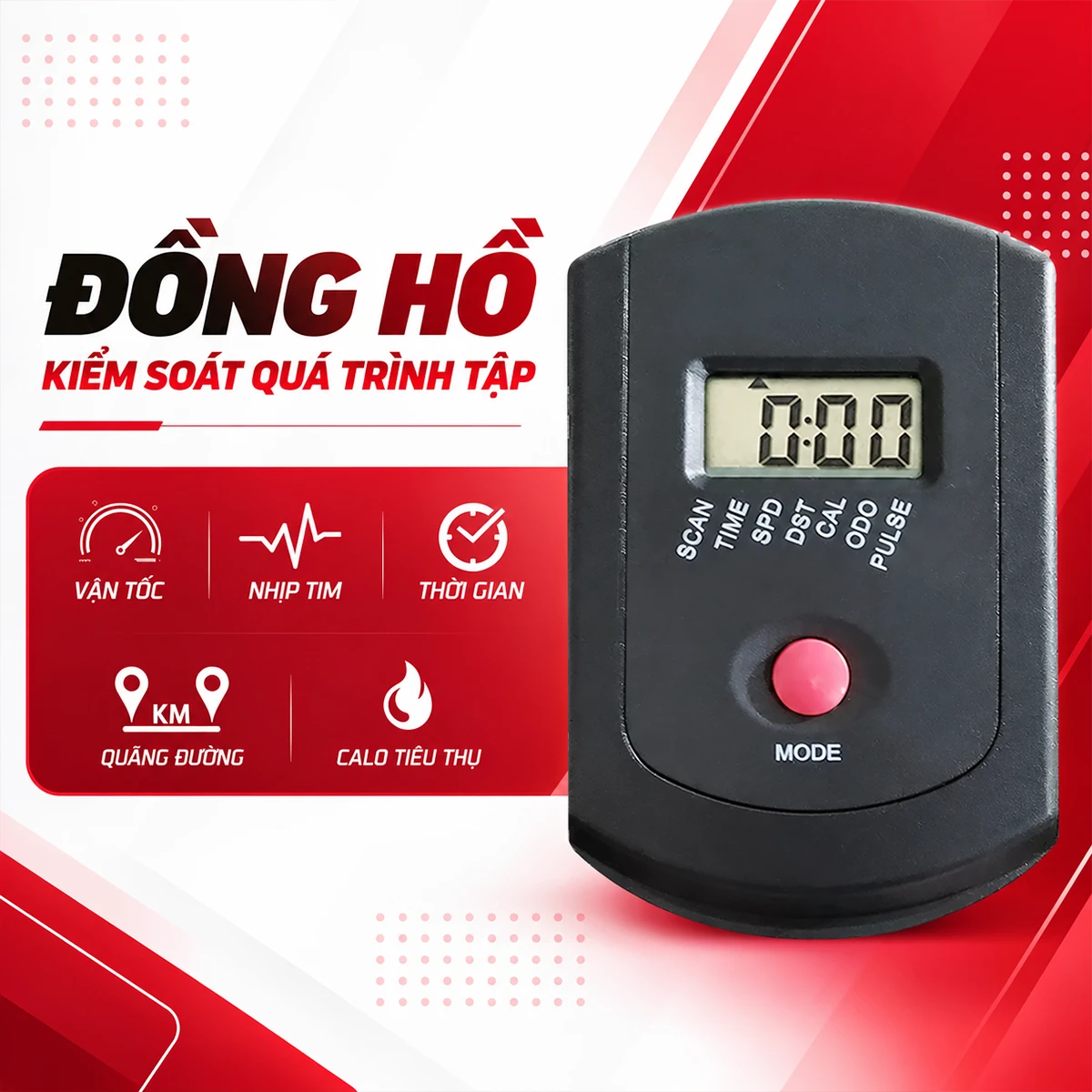Xe đạp tập OKACHI JP-490A đồng hồ
