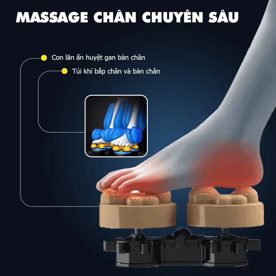 Ghế massage toàn thân OKACHI OTO STACK SK-01 (Cream)
