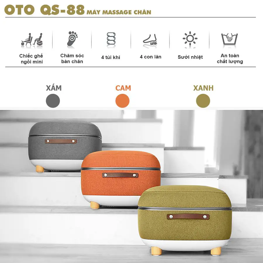 Máy massage chân QSeat OTO QS-88 (màu xanh)