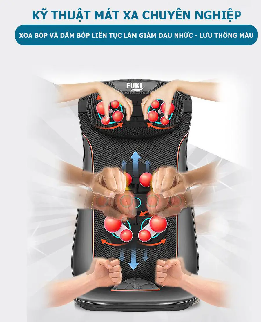 Đệm Massage Toàn Thân Fuki 4D Luxury FK-A99