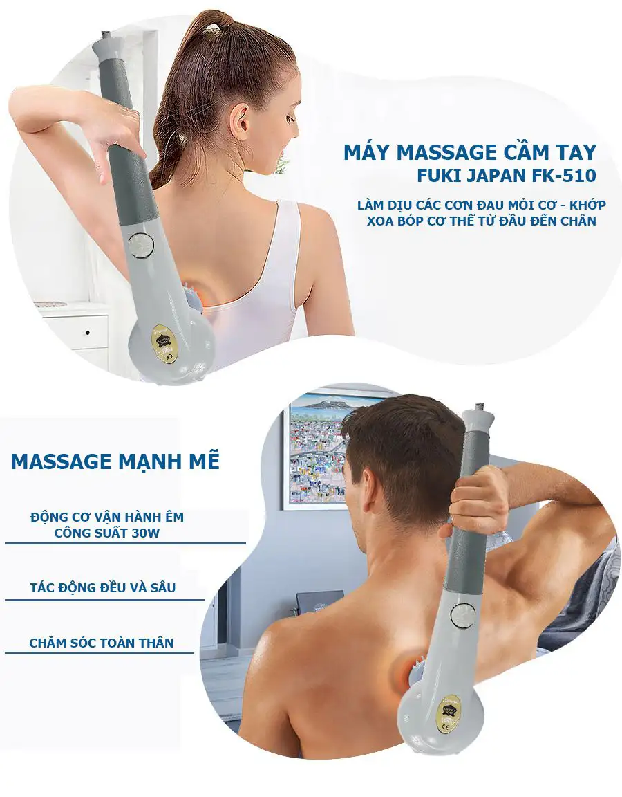 Máy massage cầm tay FUKI JAPAN FK-510 (7 đầu)