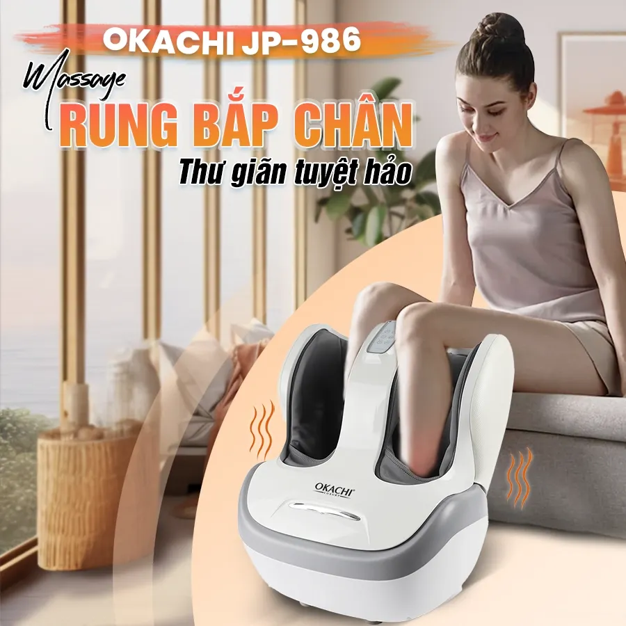 Máy Massage Chân Và Bắp Chân OKACHI JP-986 công suất 105W/220V (Trắng)