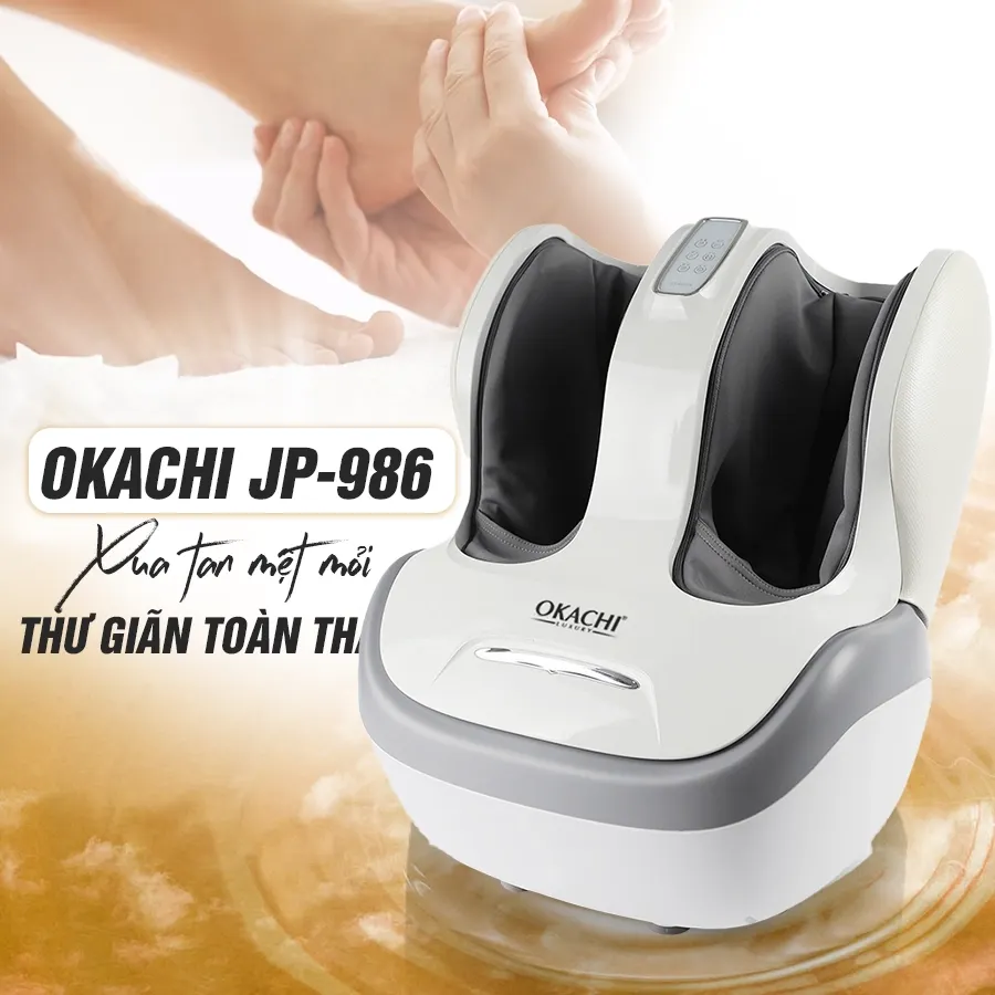 Máy Massage Chân Và Bắp Chân OKACHI JP-986 công suất 105W/220V (Trắng)